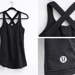 lululemon athletica Black Cross-Back Tank Top